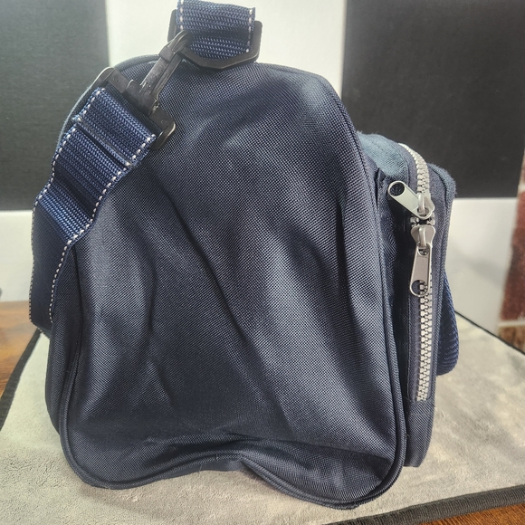 Vintage Time Magazine Messenger Bag Tote Blue Zips Adjustable Shoulder Strap - Picture 4 of 8